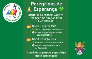 Peregrinos de Esperança: Junte-se às Peregrinações em Ação de Graças pelo Ano Jubilar